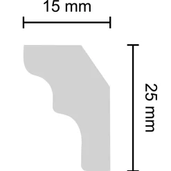 Decosa stukliste A25 15x25 mm 1 m