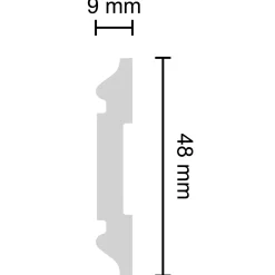 Decosa stukliste FP48.0 slagfast 200x48 mm 2 m