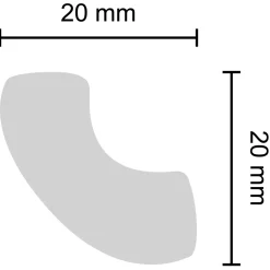 Decosa stukliste H15 20x20 mm 2 m