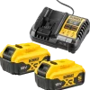 DeWalt DCB1104P2-QW batterisæt 18V XR inkl. 2x5,0 Ah batteri og lader