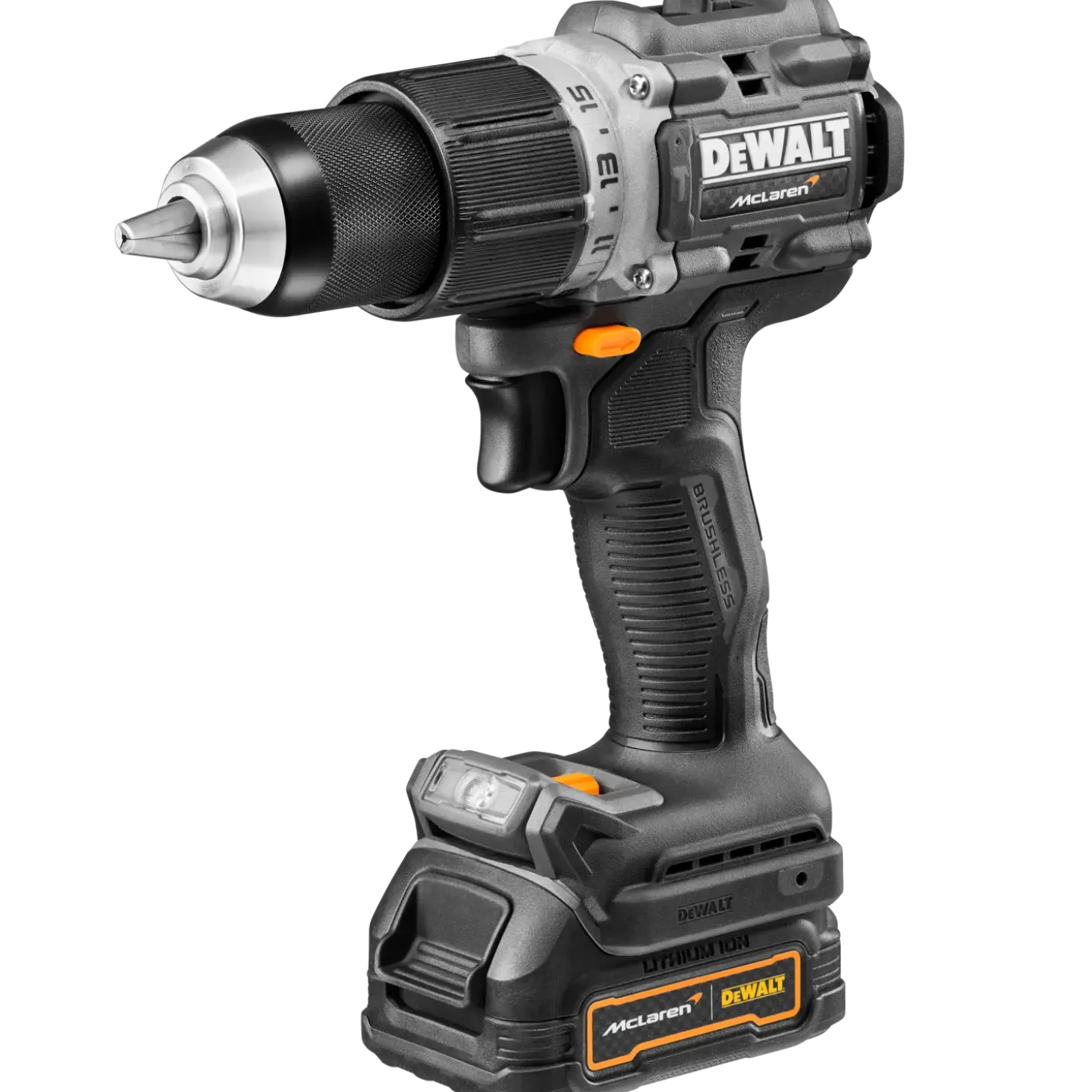 DeWALT DCD85ME2GT-QW 18V XR slagboremaskine Mclaren edition 2x1.7 Ah PS-batterier og lader