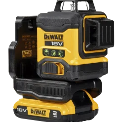 DeWALT DCLE34031D1-QW multilinjelaser grøn 18V 3x360 1x 2.0 Ah batteri og lader