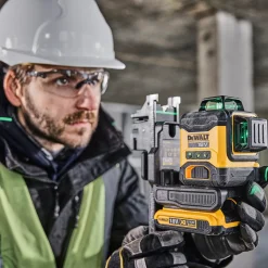 DeWALT DCLE34031D1-QW multilinjelaser grøn 18V 3x360 1x 2.0 Ah batteri og lader