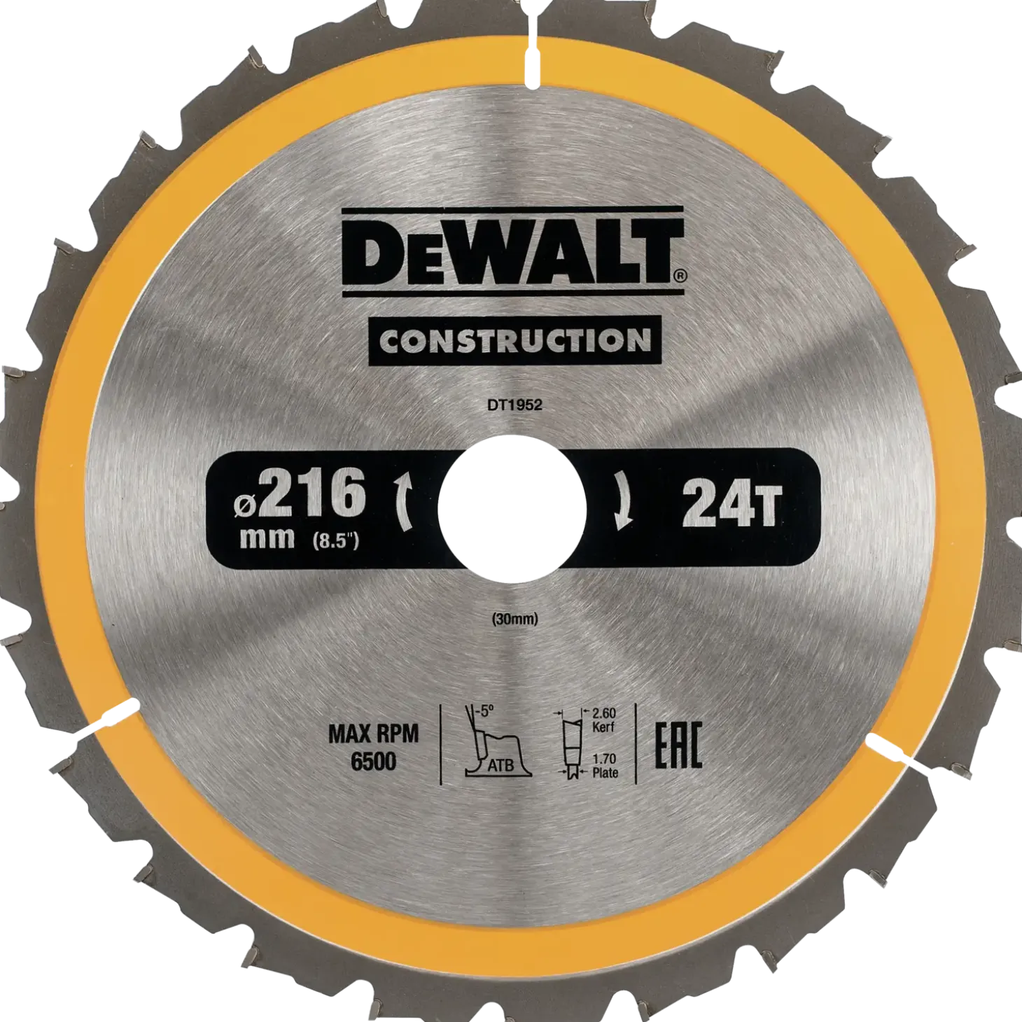 DeWALT DT1952-QZ construction-klinge Ø216xø30mm