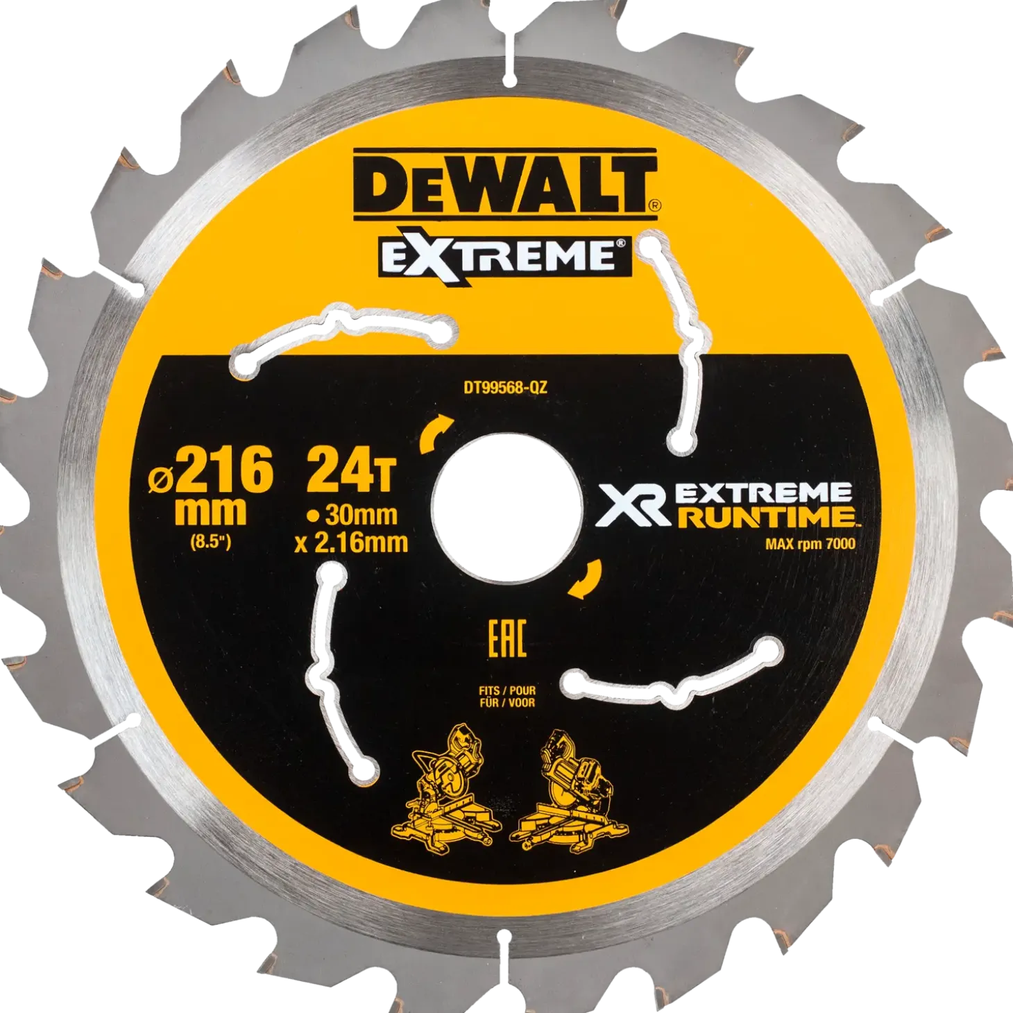 DeWALT DT99568-QZ XR FLEXVOLT savklinge Ø216xø30mm