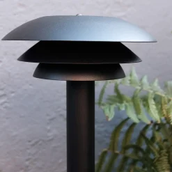 DL20 udendørs havelampe mat sort, Ø20 cm