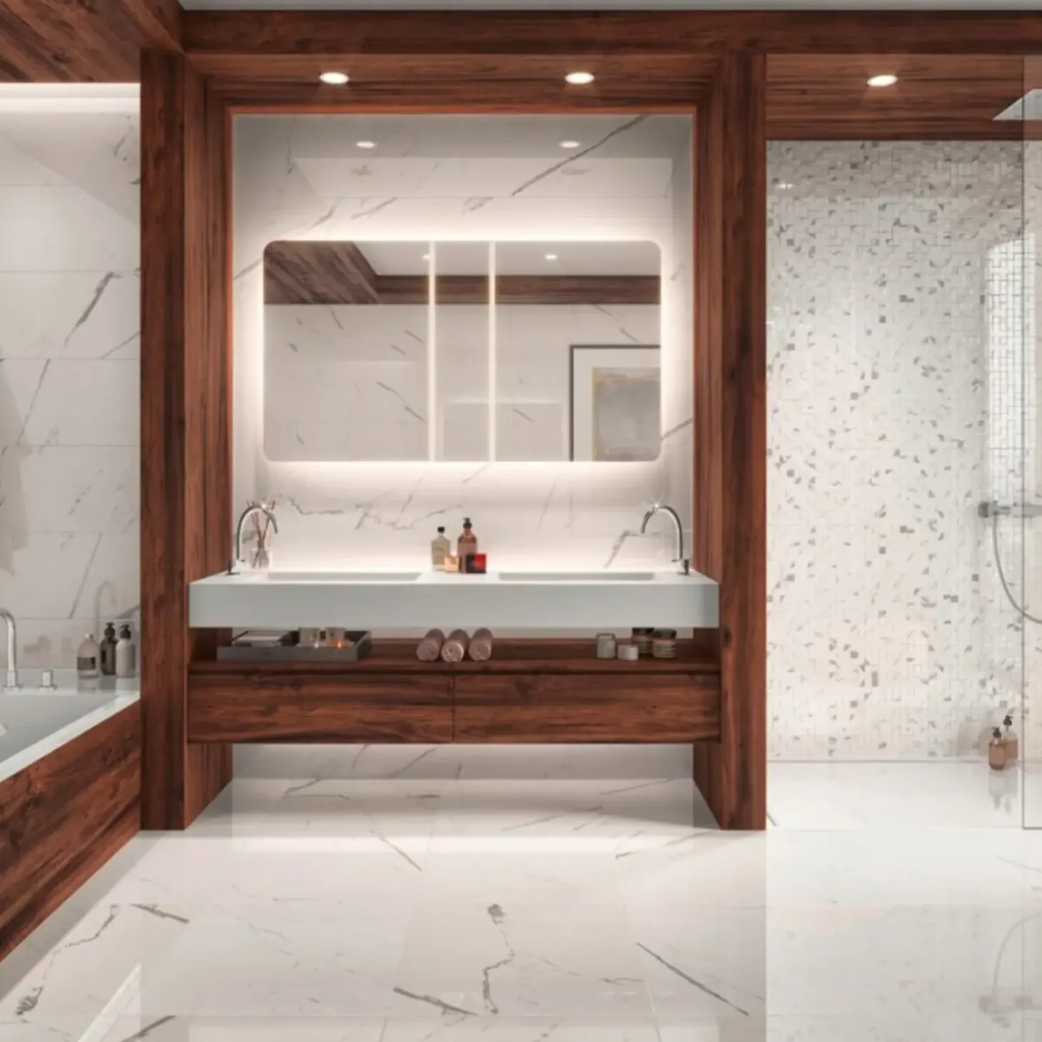 Domino Absolute White Glossy - Fliseprøve