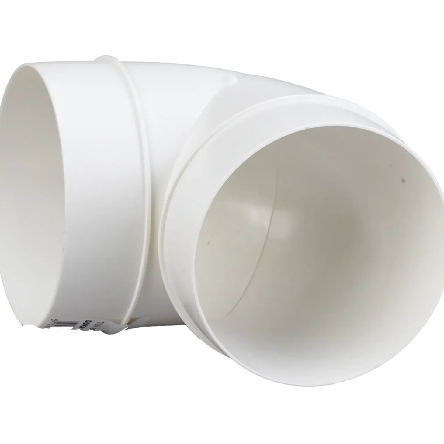 Duka bøjning 90° Ø125 mm hvid