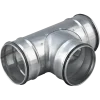 Duka metal t-stykke DTCPU Ø125 mm