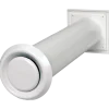 Duka murventil hvid komplet Ø100 mm m/hvid rist