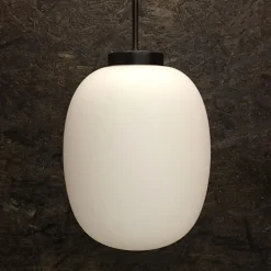 Dyberg Larsen DL39 cafépendel mat hvid opalglas Ø25 cm
