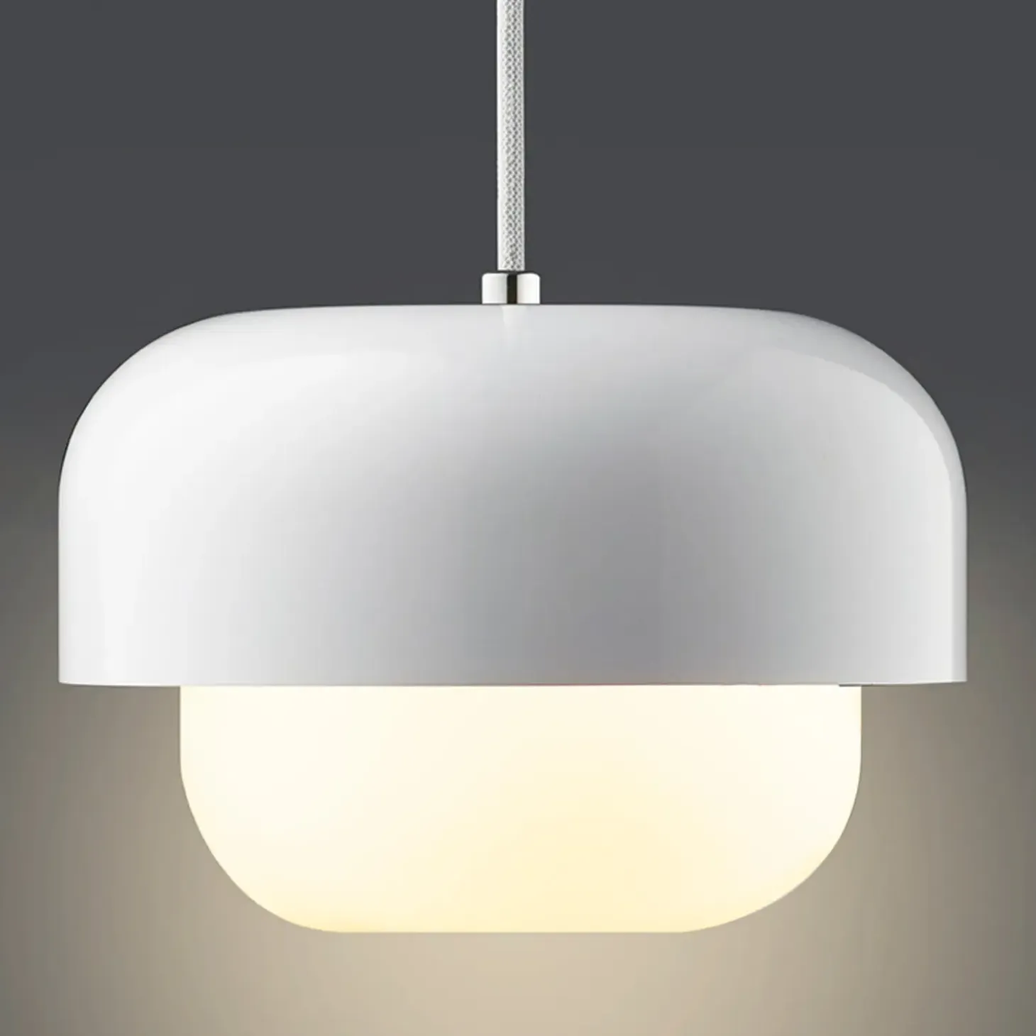 Dyberg Larsen Haipot pendel hvid Ø23 cm E27