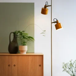 Dyberg Larsen Ocean gulvlampe karry/messing/turkis