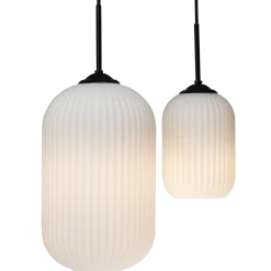 Dyberg Larsen riflet pendel Ø14 cm E27 opal