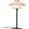 Dyberg Larsen Valby opal bordlampe 3 G9 sort