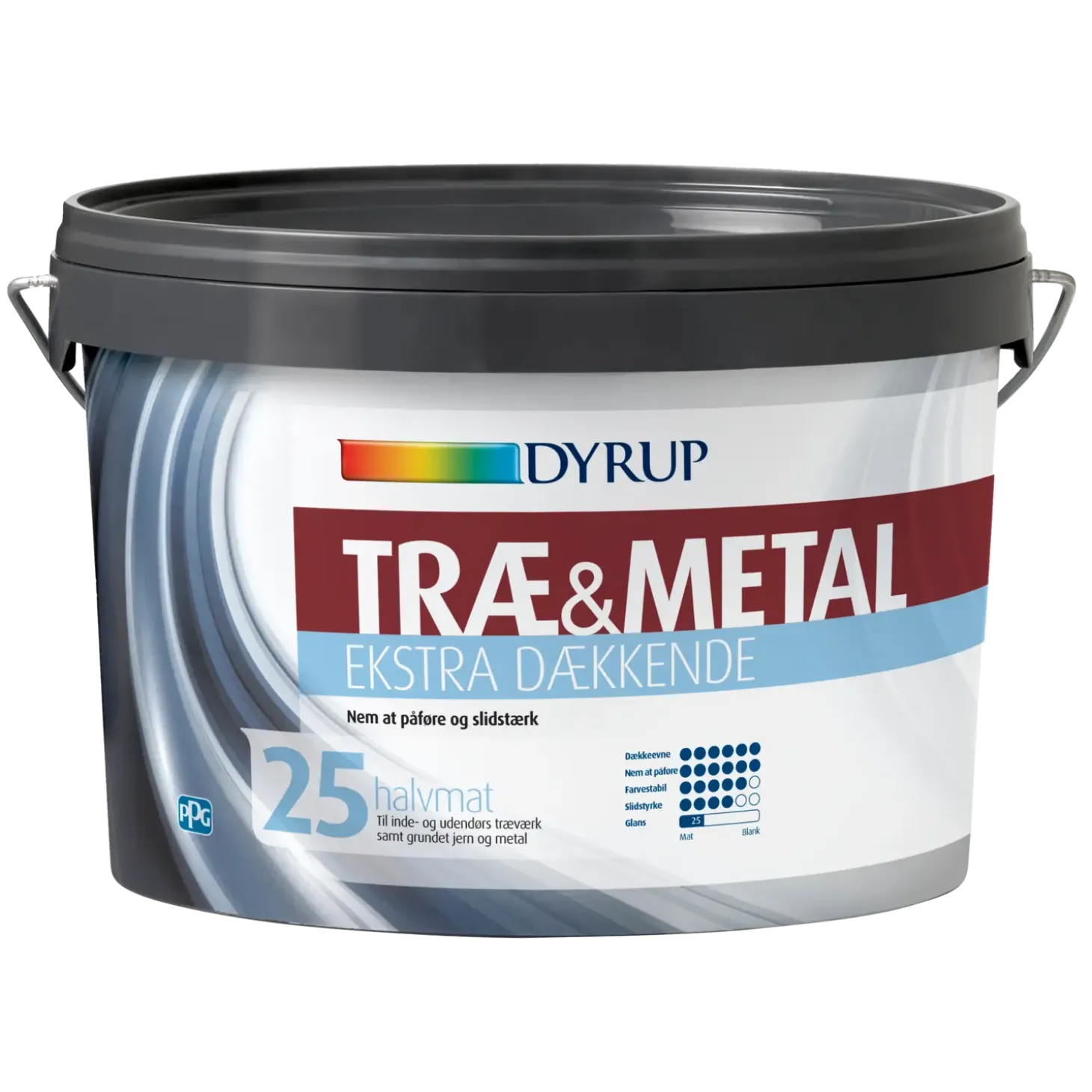 Dyrup træ og metal ekstra dækkende 25 hvid 0,75 L