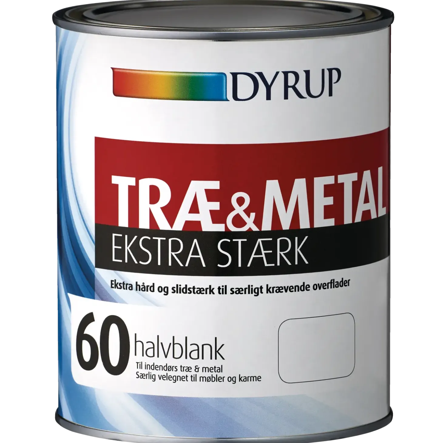 Dyrup træ og metalmaling ekstra stærk 60 hvid 1 L