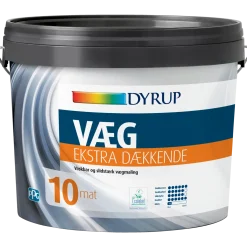 Dyrup vægmaling ekstra dækkende 10 hvid 0,75 L