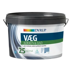 Dyrup vægmaling køkken og bad 25 hvid 4,5 L