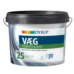 Dyrup vægmaling køkken og bad 25 hvid 4,5 L