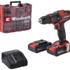 Einhell TE-CD 18/40 Li slagboremaskine m/tilbehør 2x18V/2,0Ah batteri og lader