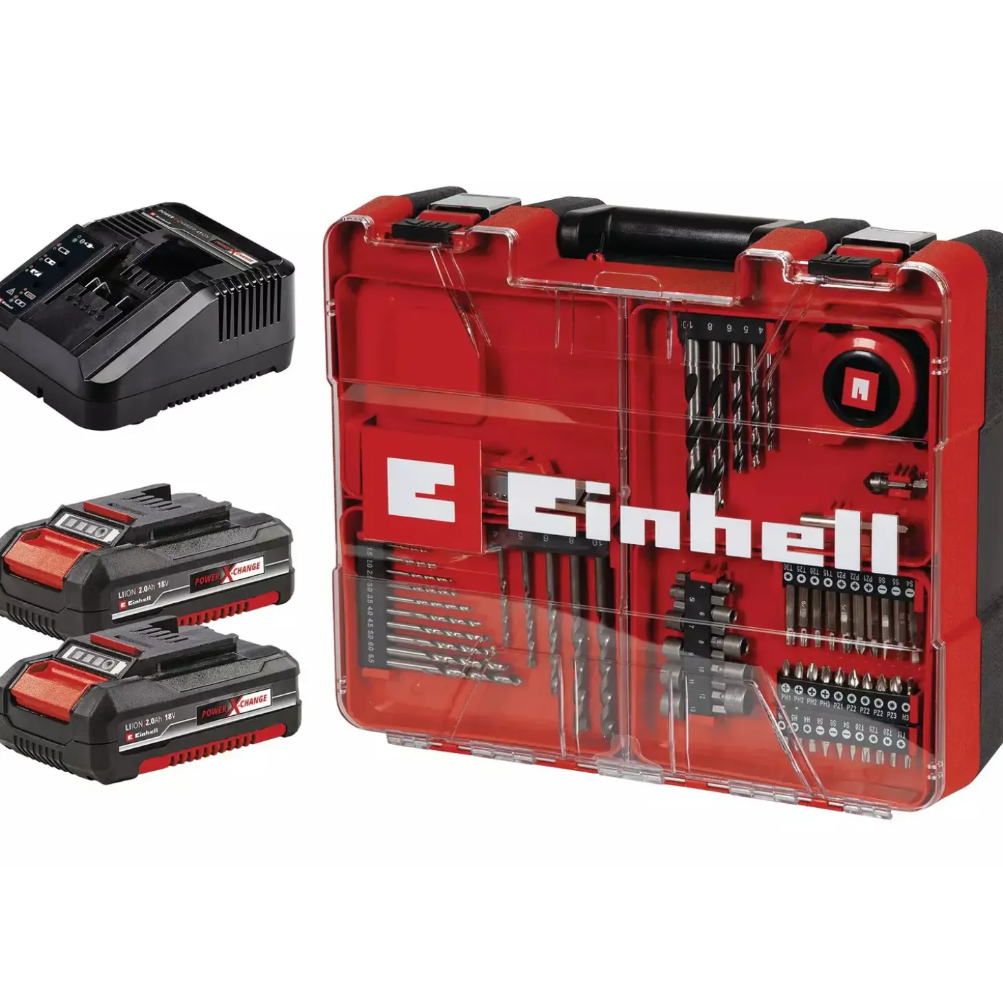 Einhell TE-CD 18/40 Li slagboremaskine m/tilbehør 2x18V/2,0Ah batteri og lader
