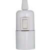 E-Line fatning E27 m/afbryder glat hvid