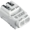 E-Line fjeder samlemuffe 2-polet hvid