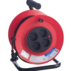 E-Line kabeltromle med 4 udtag 40 m
