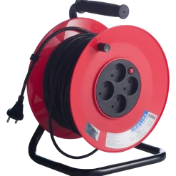 E-Line kabeltromle med 4 udtag 40 m