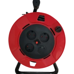 E-Line Kabeltromle 2x1,0mm² uden jord IP20 m/2xUSB 25 m