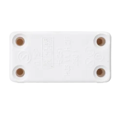 E-Line ledningsamleboks m/2 flade ledninger hvid