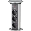 E-Line pop-up stikdåse m/USB, motor og 1,8 m ledning sort