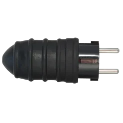 E-Line schuko stikprop gummi 16A sort