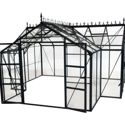Elmholm Exclusive Orangeri antracit med hærdet glas 17,65 m²