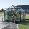 Elmholm Standard drivhus antracit med hærdet glas, inkl. sokkel 11,66 m²