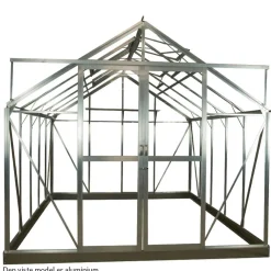 Elmholm Standard drivhus antracit med hærdet glas, inkl. sokkel 11,66 m²