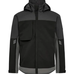 ENGEL 1129 Entire skaljakke sort/Antrazitgrå str. 2XL