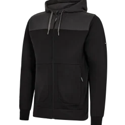ENGEL 8329-247 Entire sweat cardigan m/hætte sort/antrazitgrå str. XL
