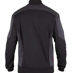 ENGEL Galaxy sweat cardigan med krave sort/antrazitgrå str. L