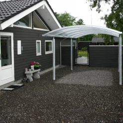 Enkelt stålcarport 3060x5200 mm med buet termotag