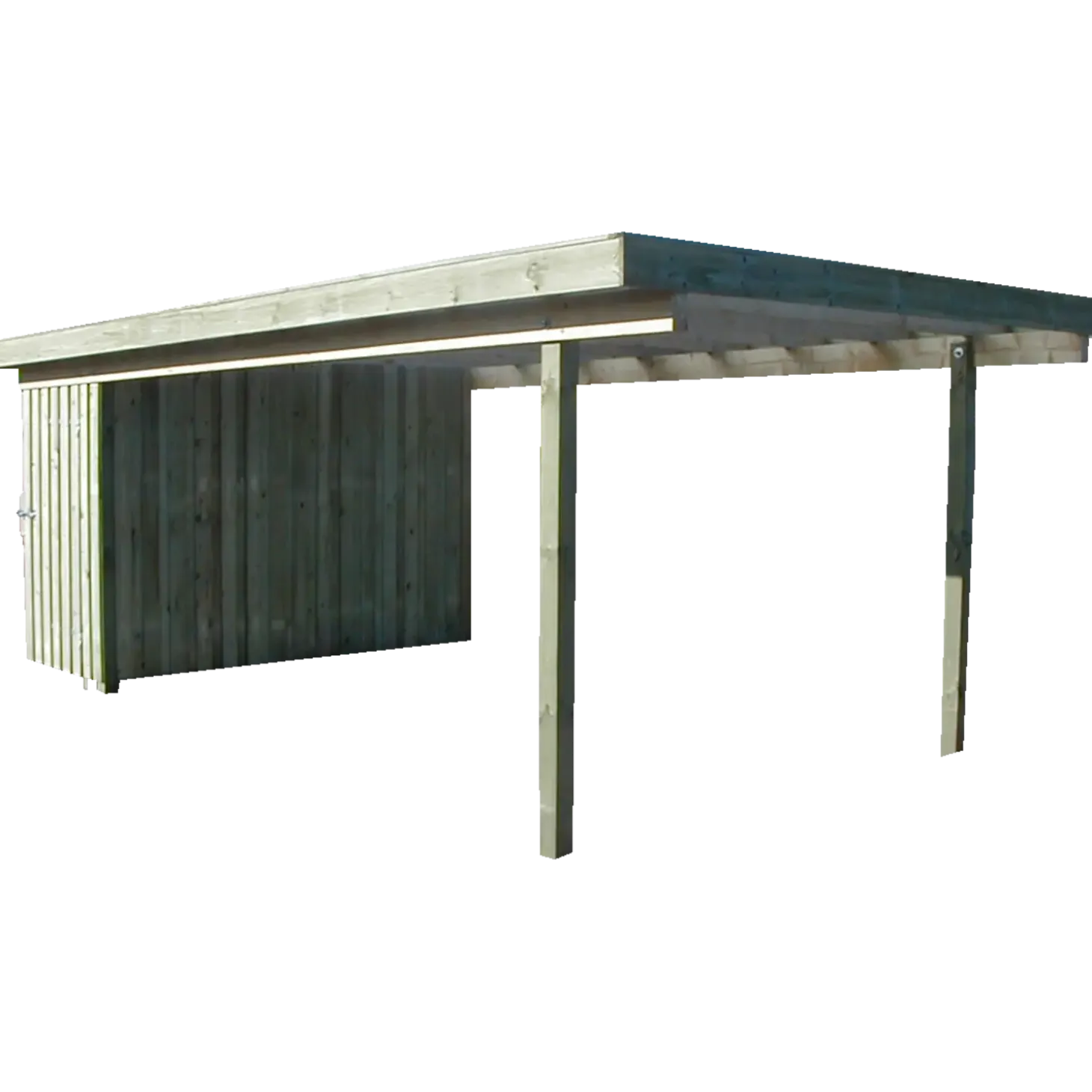 Erik carport med redskabsrum 320x604 cm - m/plast trapeztag