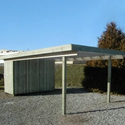 Erik carport med redskabsrum 320x604 cm - m/plast trapeztag