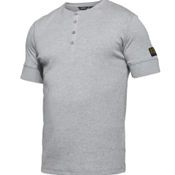 F. Engel standard Grandad kortærmet t-shirt grå melange str. S