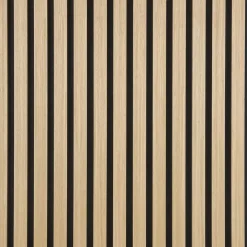 Fibrotech Quanti akustikpanel 18x520x2440 mm light oak m/sort polyester