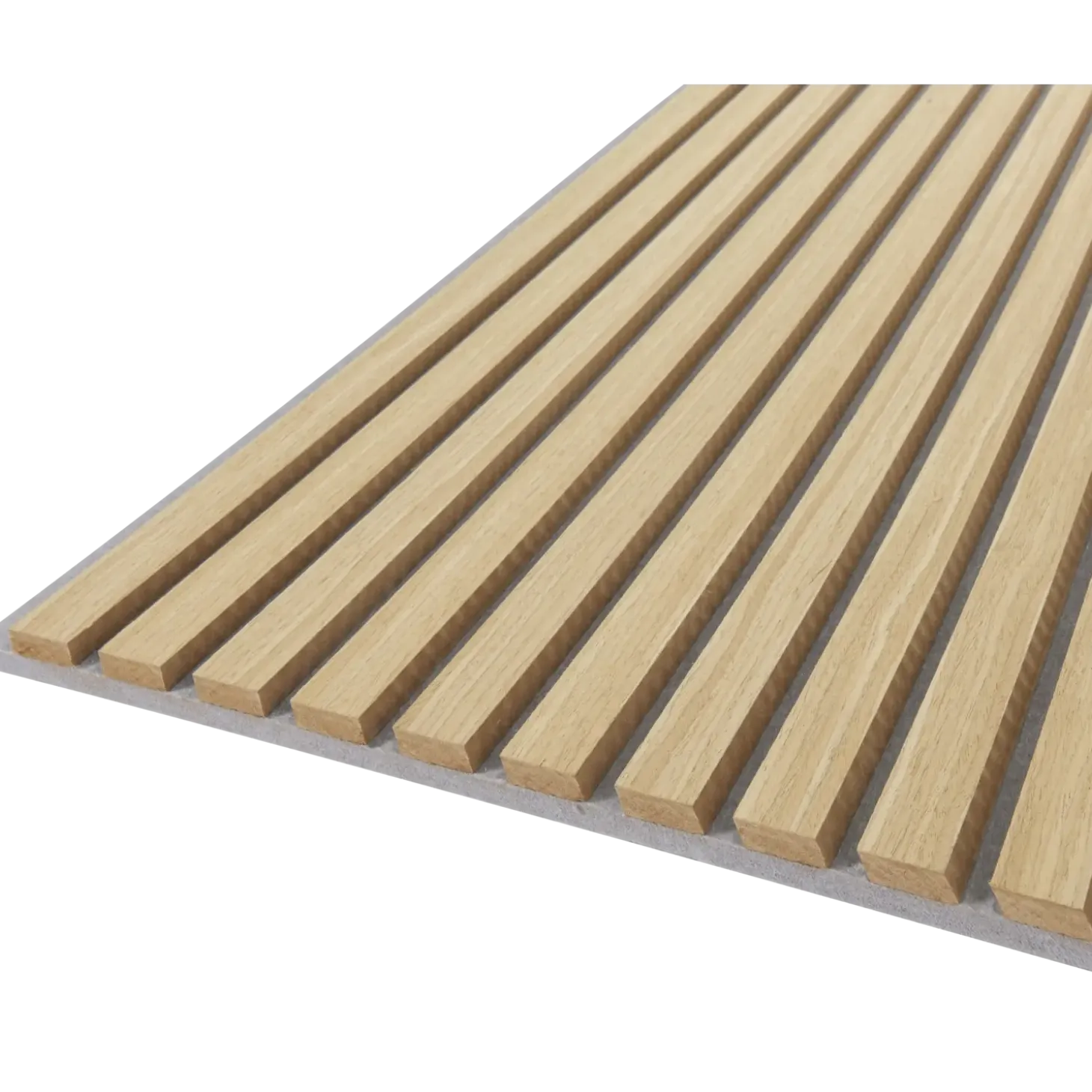 Fibrotech Quanti akustikpanel 18x520x2440 mm light oak m/grå polyester