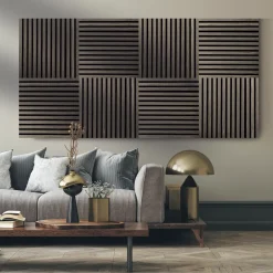 Fibrotech Square akustikpanel 22x520x520 mm grey oak - pk á 2 stk.