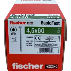 Fischer Basic Fast CTP BT spånskrue 4,5x50 200 stk