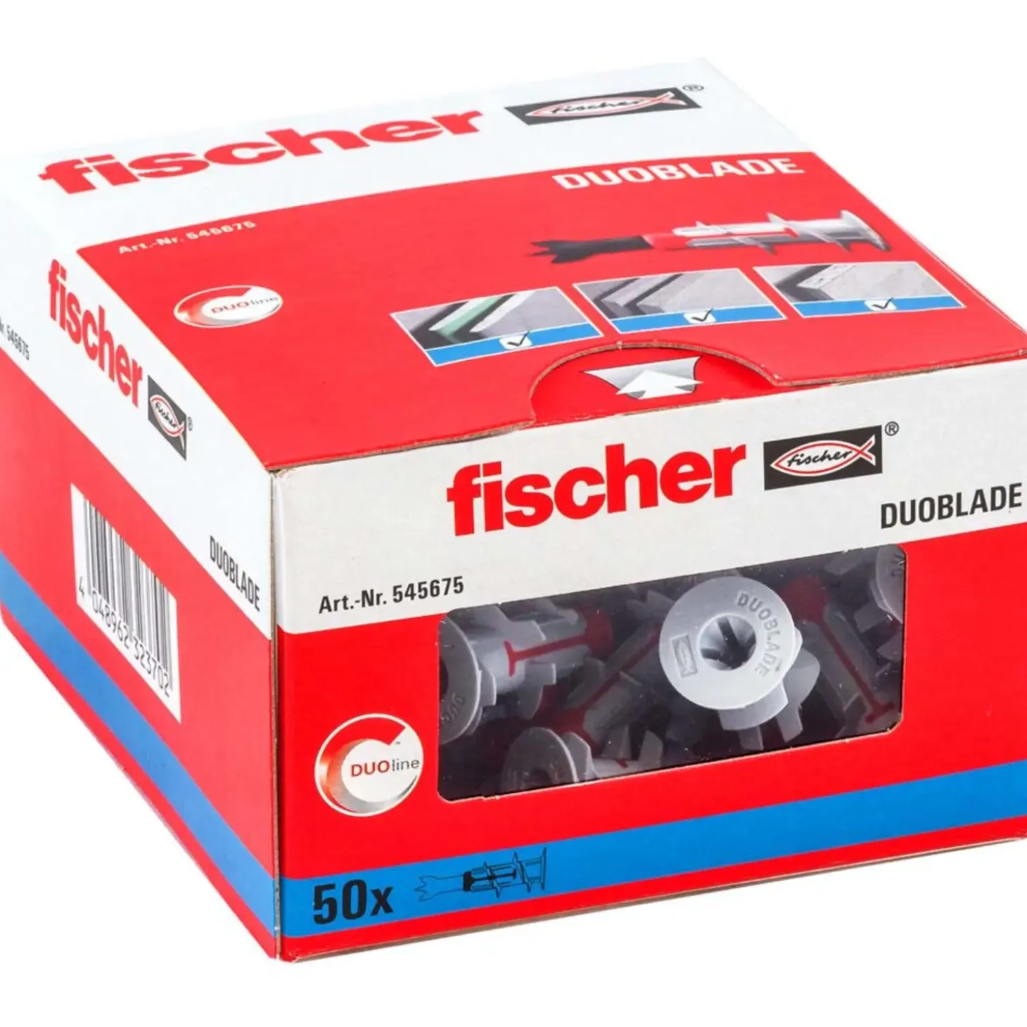 Fischer DuoBlade gipsplade dyvel u/skrue 50 stk