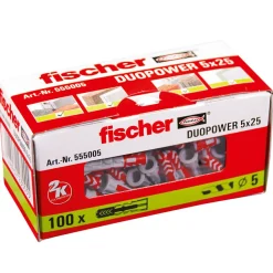 Fischer DuoPower dyvel 5x25 mm 100 stk